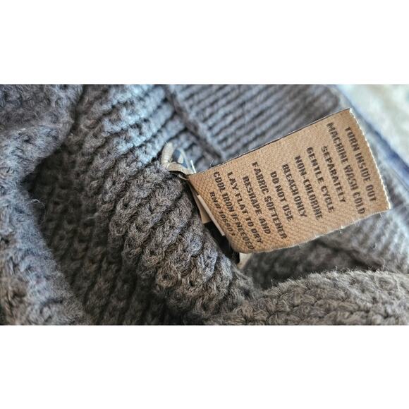 Duluth Trading Co. Knit Worth Funnel Neck Pullover Tunic Sweater Women Sz M Gray - Picture 7 of 8